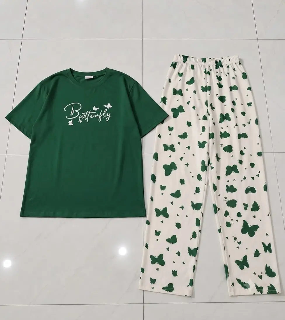 Women’s Printed Jersey 2-Piece Pjs| Comfortable Sleepwear | RAHAT