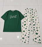 Women’s Printed Jersey 2-Piece Pjs| Comfortable Sleepwear | RAHAT