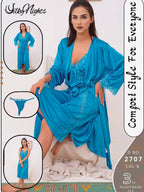 The SilkyNights Luxury 3-Piece Satin Robe & Slip Set
