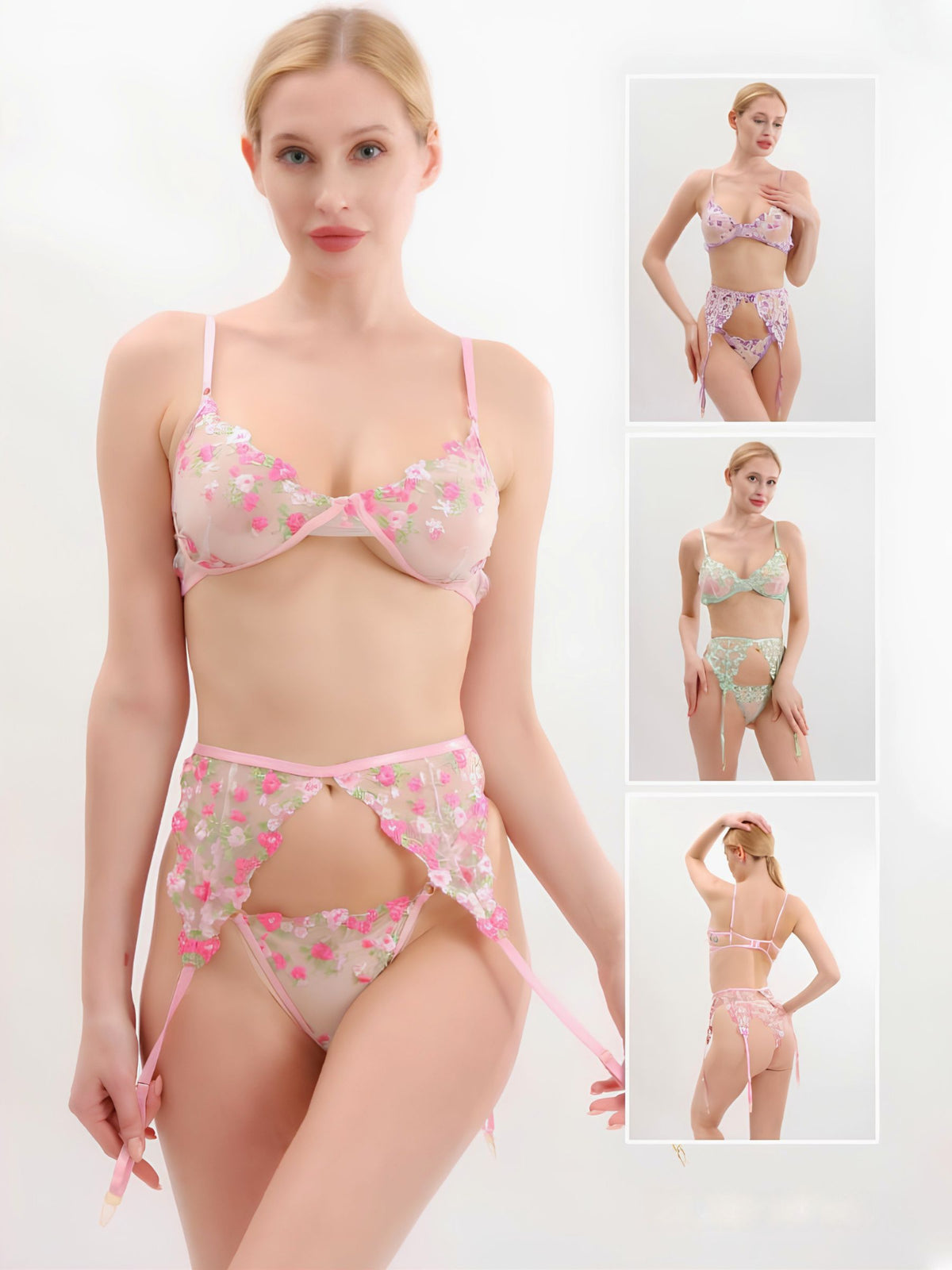 The Flora Meadow Garter Set